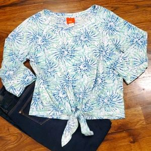 Womens Heart of Palm tie dye top size L